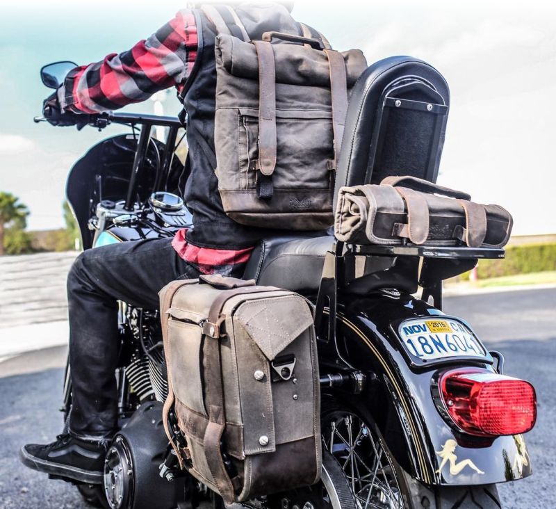 Burly Brand Motorcycle Bags on Harley-Davidson